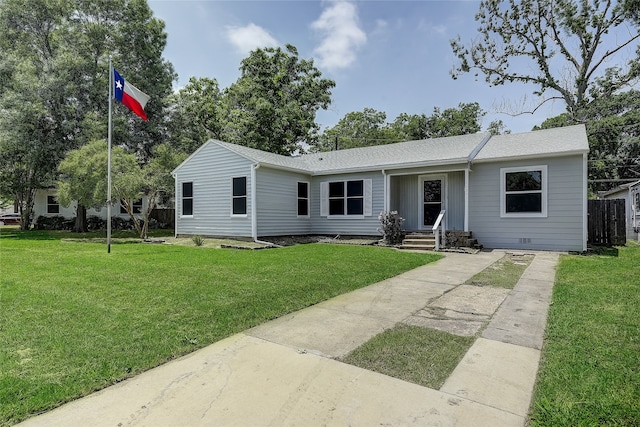 1601 Elizabeth Dr, Garland, TX 75042 - view of front of property with a front lawn and concrete driveway