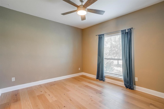 160 Solano Cir, Aledo, TX 76008 - unfurnished room featuring a ceiling fan, baseboards, and light wood finished floors