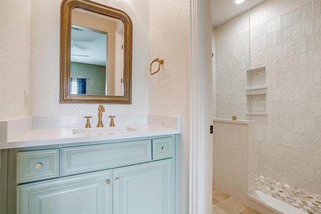 160 Solano Cir, Aledo, TX 76008 - full bathroom featuring vanity and a walk in shower