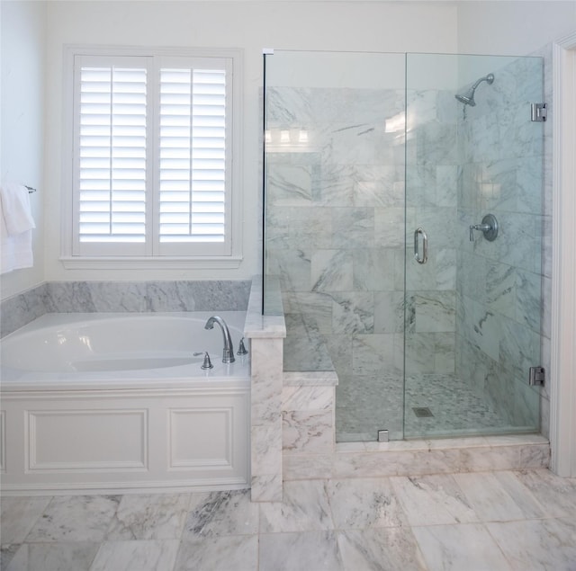 7002 Clear Springs Pkwy, Garland, TX 75044 - full bathroom with a garden tub and a shower stall