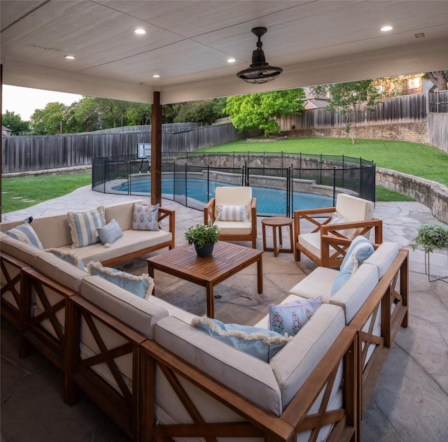7002 Clear Springs Pkwy, Garland, TX 75044 - view of patio / terrace with an outdoor hangout area