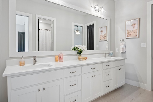 1025 Aledo Ridge Ct, Fort Worth, TX 76108 - full bath with double vanity and tile patterned flooring