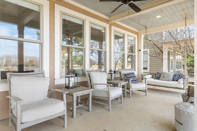 13340 Shumate Way, Malakoff, TX 75148 - porch featuring a ceiling fan