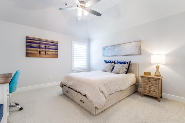 3525 Dancer Rd, Celina, TX 75009 - carpeted bedroom featuring a ceiling fan and vaulted ceiling