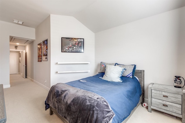 3525 Dancer Rd, Celina, TX 75009 - carpeted bedroom featuring attic access and lofted ceiling