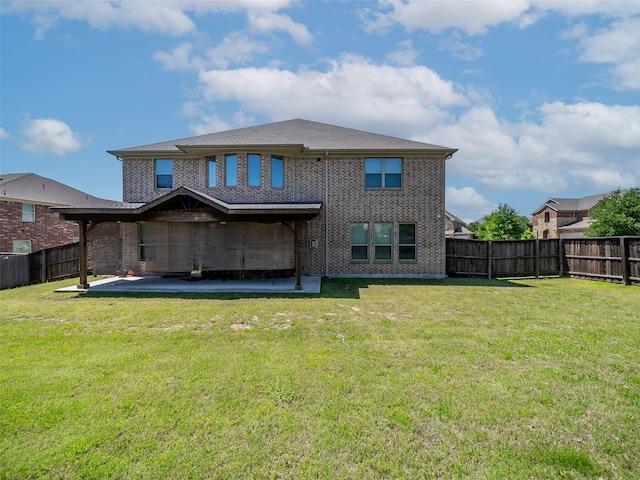 5207 Seth Ave, Sachse, TX 75048 - rear view of house featuring a patio area and brick siding