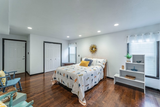 408 Davis St, Weatherford, TX 76086 - bedroom with recessed lighting, wood finished floors, and a closet