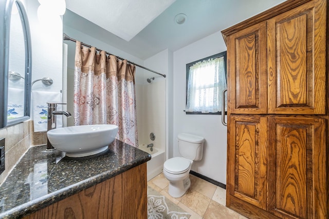408 Davis St, Weatherford, TX 76086 - bathroom featuring vanity and shower / bath combination with curtain