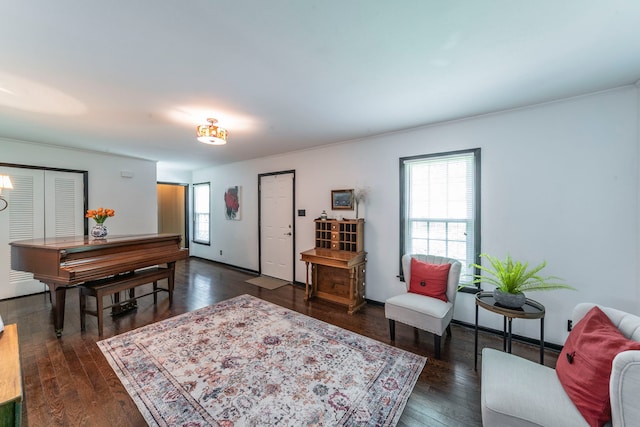 408 Davis St, Weatherford, TX 76086 - living area with dark wood-style floors