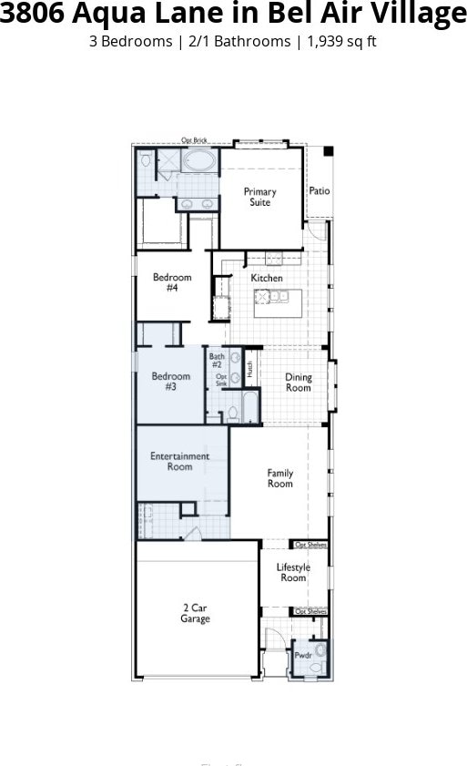3806 Aqua Ln, Sherman, TX 75090 - home floor plan
