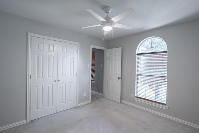7807 Enchanted Isle Dr, Arlington, TX 76016 - unfurnished bedroom featuring a closet, baseboards, carpet flooring, and ceiling fan