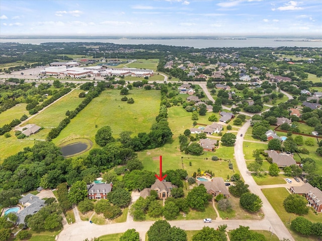 820 Windlake Cir, Heath, TX 75032 - aerial view of residential area with a large body of water
