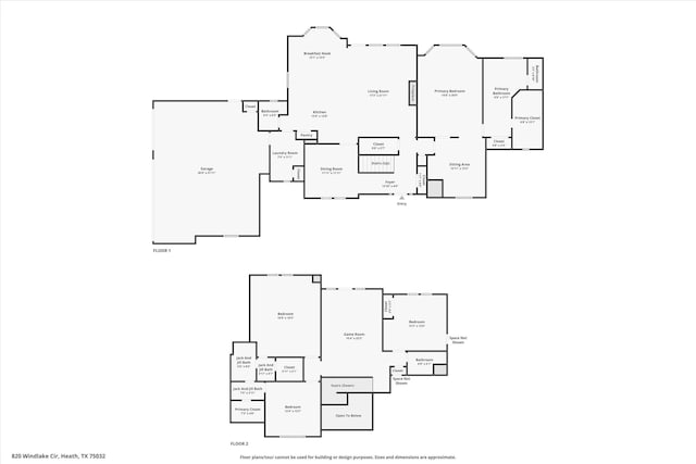 820 Windlake Cir, Heath, TX 75032 - property floor plan