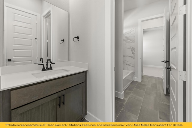 802 Marathon Ct, Rockwall, TX 75087 - bathroom with vanity and baseboards