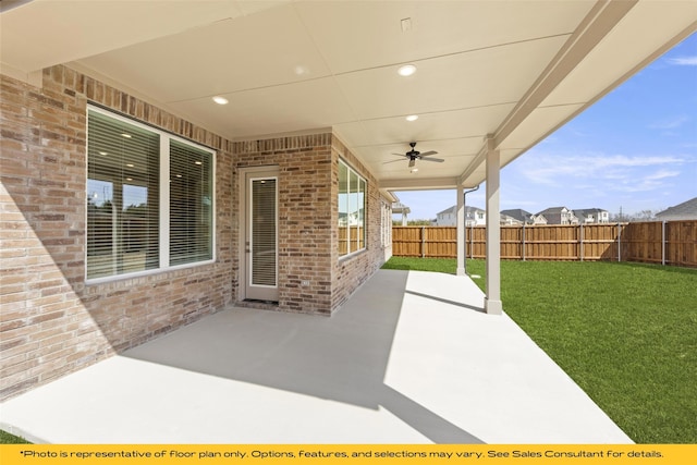 802 Marathon Ct, Rockwall, TX 75087 - view of patio / terrace with a ceiling fan