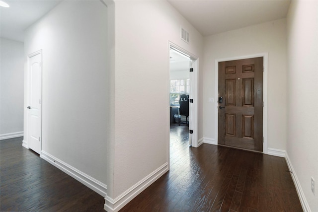 1424 Millican Ln, Aubrey, TX 76227 - entryway with dark wood finished floors and baseboards