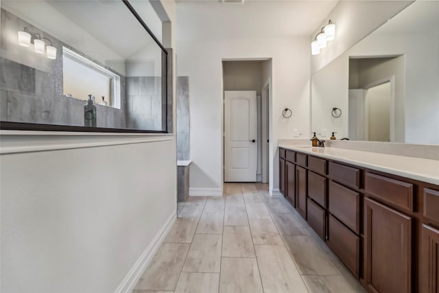 1424 Millican Ln, Aubrey, TX 76227 - full bath with vanity, walk in shower, and baseboards
