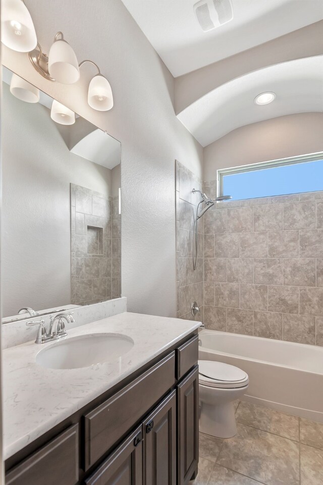 3113 Sangria Ln, Fort Worth, TX 76177 - bathroom featuring vanity, tub / shower combination, and tile patterned flooring
