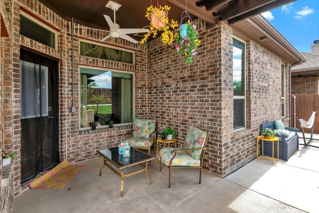 3113 Sangria Ln, Fort Worth, TX 76177 - view of patio with ceiling fan