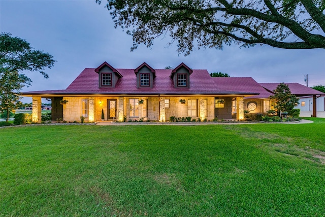 13914 Overlook Ln, Forney, TX 75126 - view of front of property featuring a front yard and stone siding