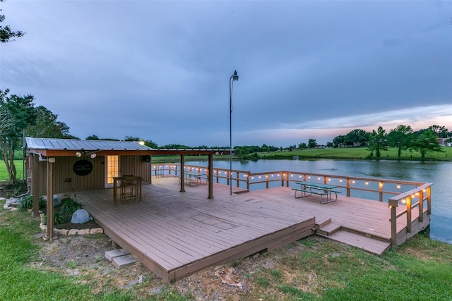 13914 Overlook Ln, Forney, TX 75126 - dock featuring a deck with water view
