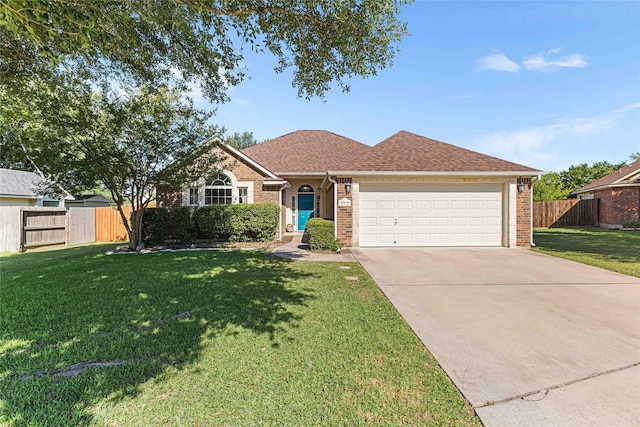 5608 Aberdeen Ct, Temple, TX 76502 - single story home with an attached garage, driveway, brick siding, and roof with shingles