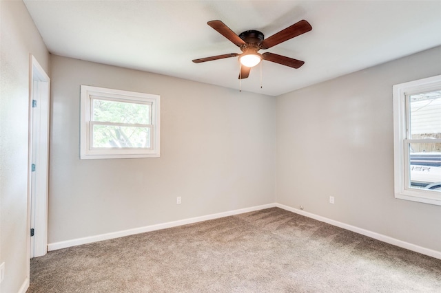 6632 Avalon Dr, Watauga, TX 76148 - empty room with carpet flooring, healthy amount of natural light, and ceiling fan