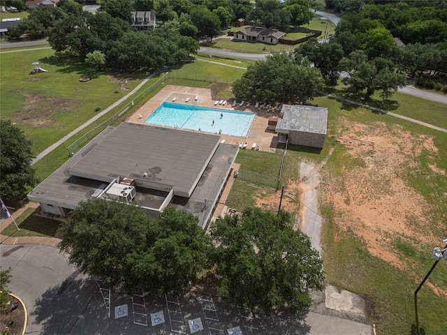 4007 Cherokee Ct, Granbury, TX 76048 - aerial view of property and surrounding area featuring a pool area
