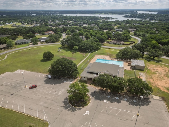 4007 Cherokee Ct, Granbury, TX 76048 - drone / aerial view of a nearby body of water and a pool