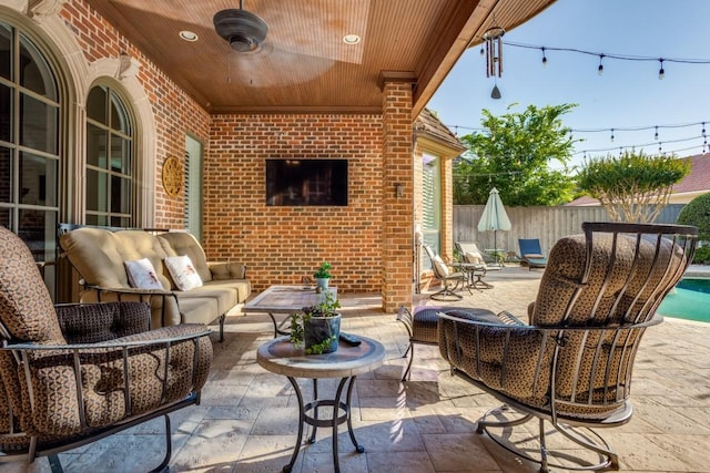 2709 Redding Dr, Plano, TX 75093 - view of patio / terrace with an outdoor living space
