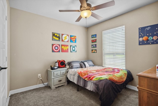 365 Maggie Cir, Flint, TX 75762 - bedroom featuring carpet flooring, baseboards, and a ceiling fan