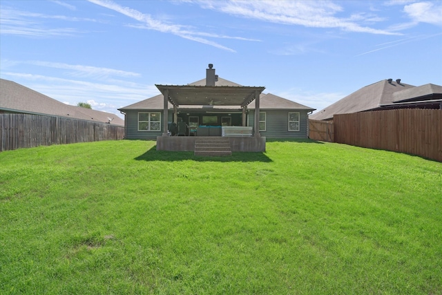 365 Maggie Cir, Flint, TX 75762 - rear view of house with a chimney