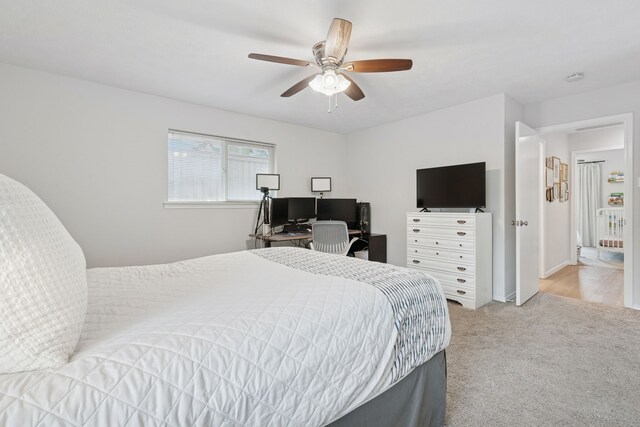 328 High Brook Dr, Richardson, TX 75080 - bedroom with carpet floors and a ceiling fan
