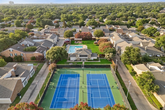 7014 Regalview Cir, Dallas, TX 75248 - aerial perspective of suburban area with a pool