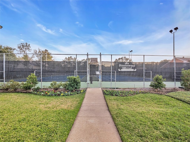 7014 Regalview Cir, Dallas, TX 75248 - view of tennis court with a gate