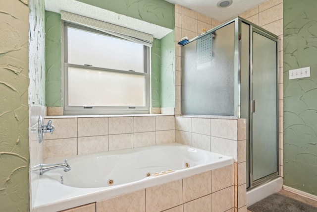 3801 Silver Maple Dr, Carrollton, TX 75007 - bathroom with a stall shower and a whirlpool tub
