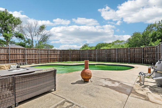 3801 Silver Maple Dr, Carrollton, TX 75007 - view of pool featuring a patio and a fenced backyard