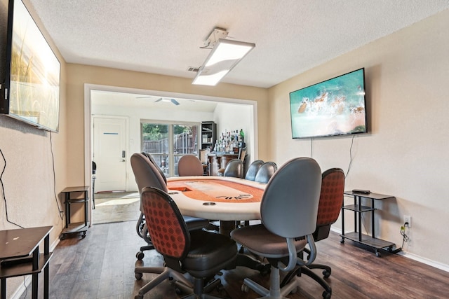 3801 Silver Maple Dr, Carrollton, TX 75007 - office with wood finished floors, a textured ceiling, and baseboards