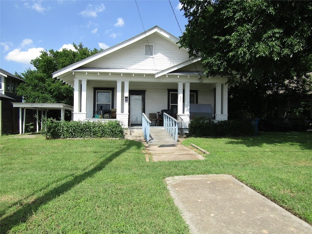 507 N Beaton St, Corsicana, TX 75110 - bungalow featuring covered porch and a front yard