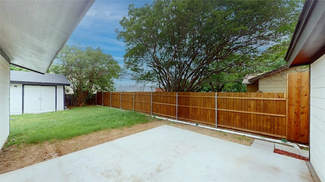 2210 Mcclure St, Irving, TX 75062 - view of yard featuring a patio and an outbuilding