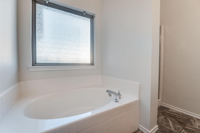 10260 E Rancho Diego Ln, Crowley, TX 76036 - full bath with a bath and marble finish flooring