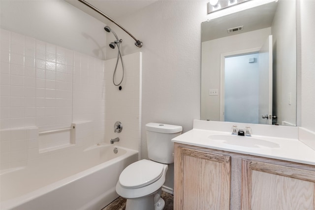 10260 E Rancho Diego Ln, Crowley, TX 76036 - full bath with toilet, vanity, and bathtub / shower combination