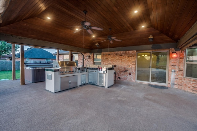 10260 E Rancho Diego Ln, Crowley, TX 76036 - view of patio featuring a ceiling fan