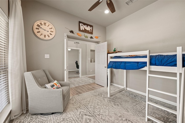 1000 Macadamia St, Venus, TX 76084 - bedroom with wood finished floors and a ceiling fan