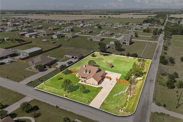 1000 Macadamia St, Venus, TX 76084 - aerial view of residential area with property parcel outlined