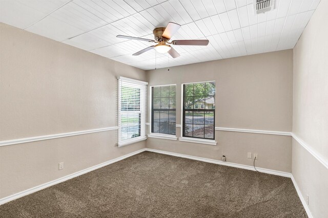 616 Bellevue Dr, Cleburne, TX 76033 - carpeted empty room featuring a ceiling fan and baseboards