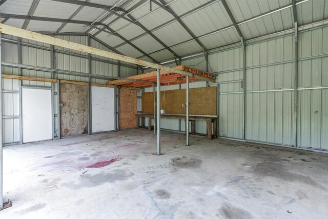 616 Bellevue Dr, Cleburne, TX 76033 - garage with metal wall