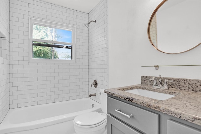 10533 Solta Dr, Dallas, TX 75218 - bathroom with vanity, washtub / shower combination, and toilet