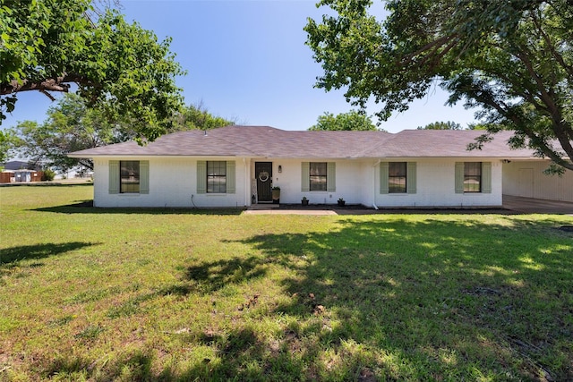 3701 Nocona Dr, Granbury, TX 76049 - single story home with a front lawn and brick siding
