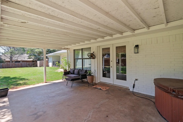 3701 Nocona Dr, Granbury, TX 76049 - view of patio with french doors